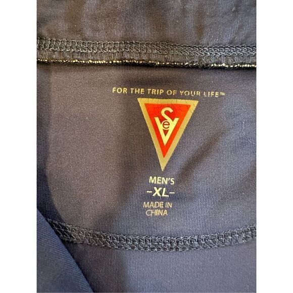 Scottevest Qzip Zip Pullover Shirt with Hidden Pockets Navy Blue Men’s Sz XL - Picture 5 of 6